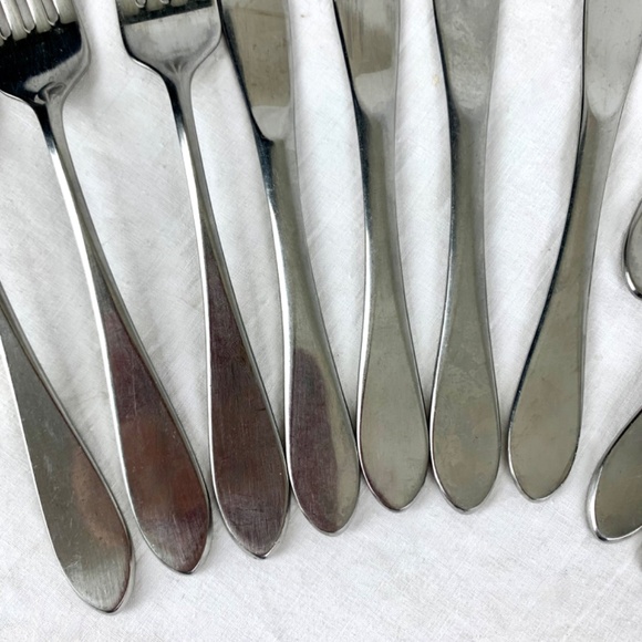 15 pc Gorham 1970s Georgetown Old Stainless Flatware Lot Forks Spoons Sm Knives - Picture 4 of 13